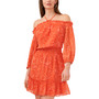 Women's Long-Sleeve Halter-Neck Smocked-Waist Dress