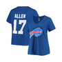 Women's Josh Allen Royal Buffalo Bills Name and Number V-Neck T-shirt