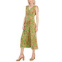 Women's Floral-Print Tie-Shoulder Ruched Midi Dress