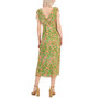 Women's Floral-Print Tie-Shoulder Ruched Midi Dress