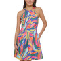 Petite Printed Scuba Sleeveless Dress