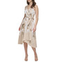 Women's V-Neck Faux-Wrap Belted Sleeveless Dress
