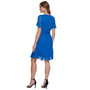 Tie-Waist Flutter-Sleeve Godet-Style Dress