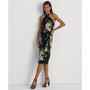 Women's Floral Jersey Halter Dress