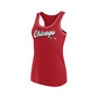 Women's Branded Red Chicago Bulls Wordmark Logo Racerback Tank Top