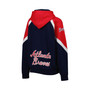 Women's Navy, Red Atlanta Braves Hail Mary Full-Zip Hoodie