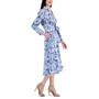 Women's Printed Wrap-Style Belted Dress