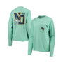 Women's Green Notre Dame Fighting Irish Pocket Oversized Long Sleeve T-shirt