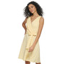 Women's V-Neck Sleeveless Belted Chiffon Dress