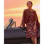 Women's Floral Ruffle-Trim Georgette Dress