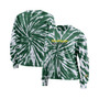 Women's Green Oregon Ducks Tie-Dye Long Sleeve T-shirt
