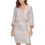Sequined Blouson Shift Dress