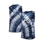 Women's Navy Atlanta Braves Money Ball Tie-Dye Tank Top