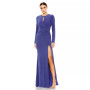 Women's Ieena Long Sleeve Keyhole Draped Gown