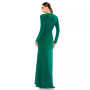 Women's Ieena Long Sleeve Keyhole Draped Gown