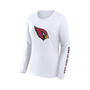 Women's Branded Cardinal, White Arizona Cardinals Lightweight Short and Long Sleeve T-shirt Combo Pack