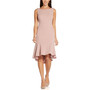 Metallic-Knit Cowl-Back Fit & Flare Dress