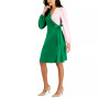 Colorblocked Surplice Side-Tie Dress