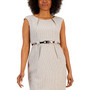 Petite Sleeveless Belted Sheath Dress