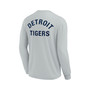 Men's and Women's Gray Detroit Tigers Super Soft Long Sleeve T-shirt