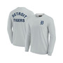 Men's and Women's Gray Detroit Tigers Super Soft Long Sleeve T-shirt