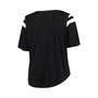 Women's Black Pittsburgh Steelers Plus Size Curve Half-Sleeve T-shirt