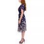 Printed Flutter-Sleeve A-Line Dress
