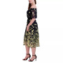 Printed Flutter-Sleeve A-Line Dress