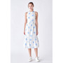 Women's Heart Shape Open Back Midi Dress
