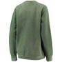 Women's Green Miami Hurricanes Comfy Cord Vintage-Like Wash Basic Arch Pullover Sweatshirt