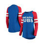 Women's Royal Chicago Cubs Stripe Long Sleeve Tunic T-shirt