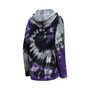 Women's Purple LSU Tigers Slow Ride Spiral Tie-Dye Oversized Pullover Hoodie