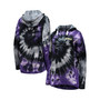 Women's Purple LSU Tigers Slow Ride Spiral Tie-Dye Oversized Pullover Hoodie