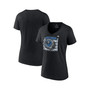 Women's Branded Black Kansas Jayhawks 2022 NCAA Men's Basketball National Champions Half-Court Ring V-Neck T-shirt