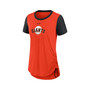 Women's Orange San Francisco Giants Hipster Swoosh Cinched Tri-Blend Performance Fashion T-shirt
