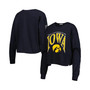 Women's Black Iowa Hawkeyes Parkway II Cropped Long Sleeve T-shirt