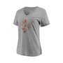 Women's Heathered Gray Texas Longhorns Vault Tri-Blend V-Neck T-shirt