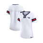 Women's Branded White New England Patriots Sunday Best Lace-Up T-shirt