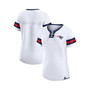 Women's Branded White New England Patriots Sunday Best Lace-Up T-shirt
