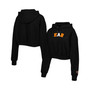 Women's Black Chicago Bears Cropped Pullover Hoodie
