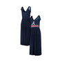 Women's Navy Atlanta Braves Game Over Maxi Dress