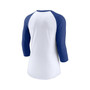 Women's White, Royal Chicago Cubs Next Up Tri-Blend Raglan 3/4 -Sleeve T-shirt