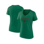 Women's Branded Green Notre Dame Fighting Irish Evergreen Campus V-Neck T-shirt