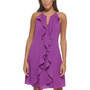 Halter-Neck Ruffle Dress