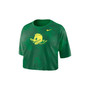 Women's Green Oregon Ducks Tie-Dye Cropped T-shirt