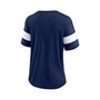 Women's Branded Heathered Navy, White New England Patriots Distressed Team Tri-Blend V-Neck T-shirt