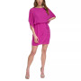 Women's Blouson Bodice Dolman-Sleeve Sheath Dress