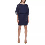 Women's Blouson Bodice Dolman-Sleeve Sheath Dress