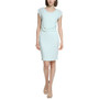 Women's Cap-Sleeve Belted Jersey Dress