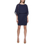 Petite 3/4-Sleeve Blouson Side-Tie Dress
